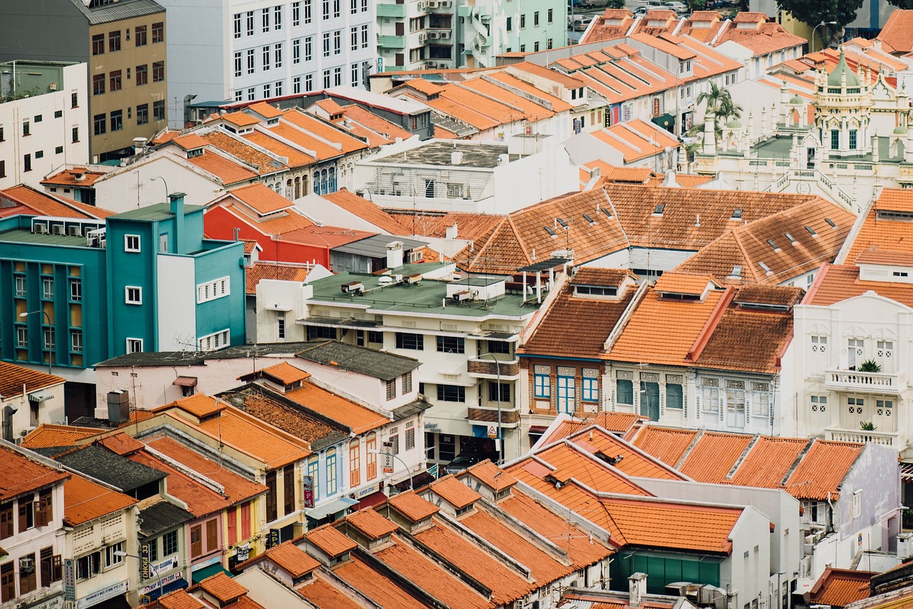 architecture, building, infrastructure, rooftops, houses, city
